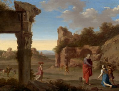 Der Prophet Elija und die Witwe von Zarpath, um 1630 von Cornelis van Poelenburch