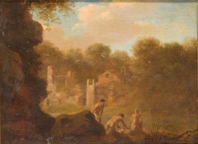 Landschaft mit badenden Nymphen, 1606-1667 von Cornelis van Poelenburgh