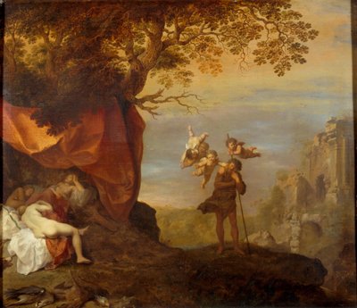 Cymon und Iphigenia, 1630-1640 von Cornelis van Poelenburgh or Poelenburch