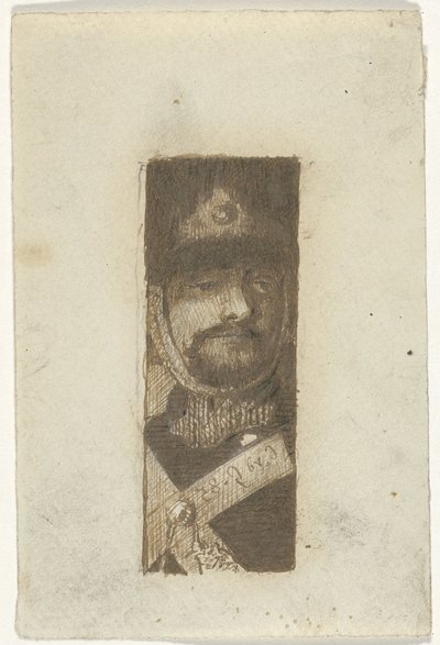 Porträt eines Soldaten von Cornelis van der Griendt
