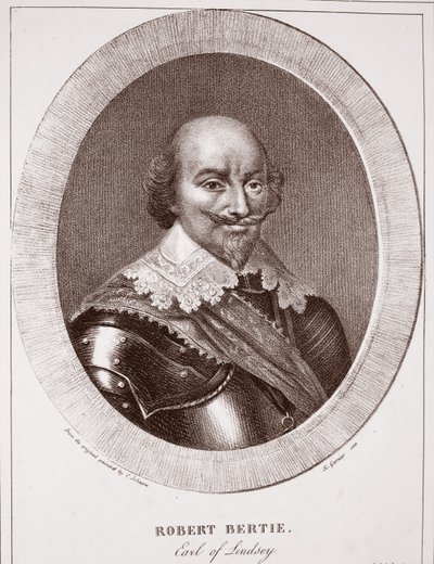 Robert Bertie, Earl of Lindsey, zugeschrieben H. Garnier, graviert von de Langlume von Cornelius I Johnson
