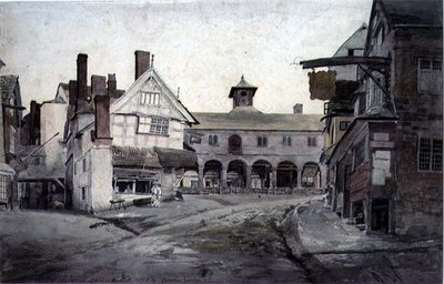 Der Marktplatz, Ross, Herefordshire von Cornelius Varley