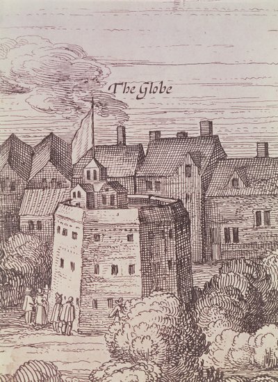 Das Globe Theatre (Detail) von Cornelius de Visscher
