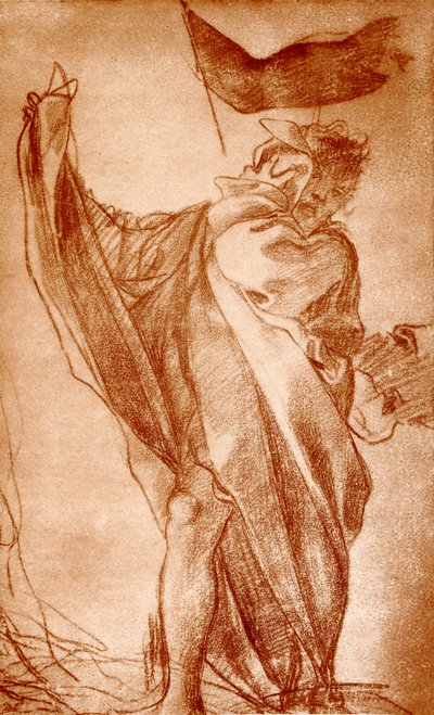 Entwurf zu einer Apostelfigur für die Kathedrale von Parma von Antonio da Correggio