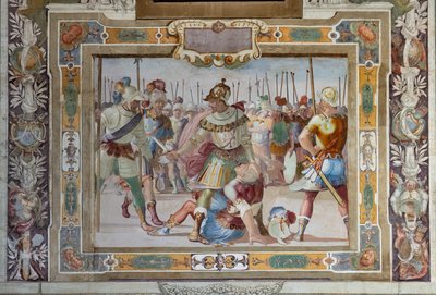 Schlachtenszene, aus den Taten von Gottfried von Bouillon bei der Eroberung Jerusalems von Cosimo Daddi