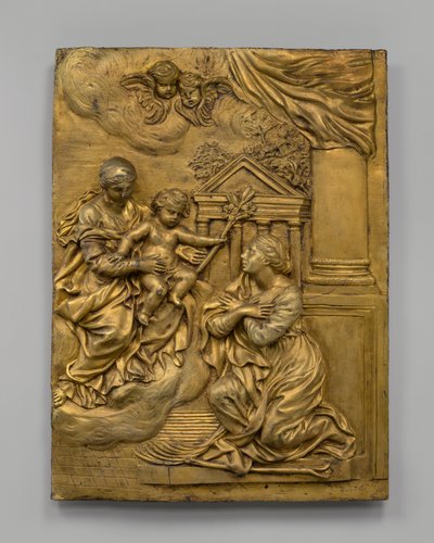 Die Jungfrau und das Kind erscheinen der Heiligen Martina, ca. 1650 von Cosimo Fancelli