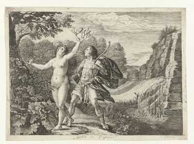 Apollo verfolgt Daphne von Crispijn van de Passe (I)
