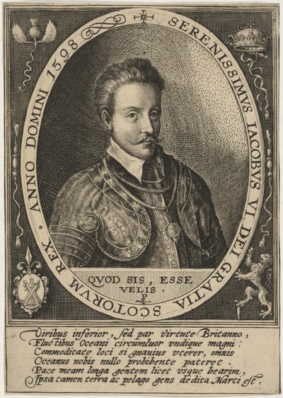 Jakob I. als König von Schottland von Crispijn van de Passe I