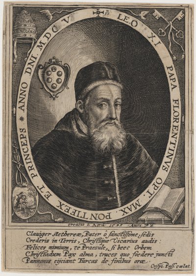 Papst Leo XI von Crispijn van de Passe I