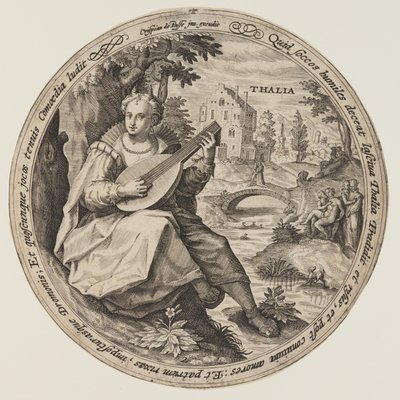 Terpsichore, aus Die Musen von Crispijn van de Passe I