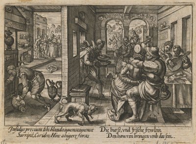 Bankett mit Musikern von Crispijn van de Passe the Elder