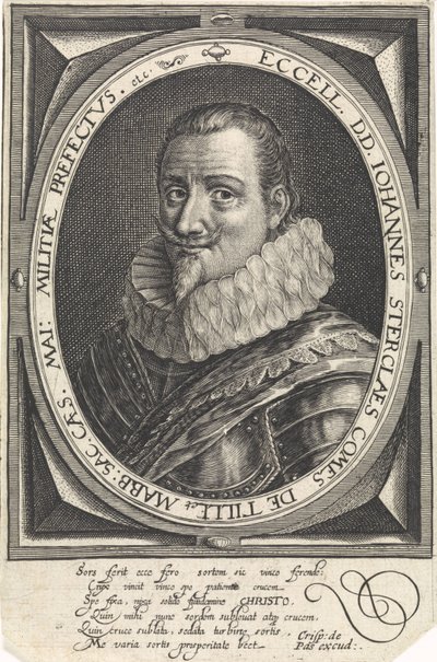 Porträt von Johann Tserclaes, Graf von Tilly von Crispijn van de Passe the Elder