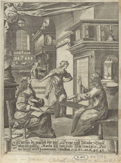 Christus im Haus von Marta und Maria von Crispijn van den Queborn