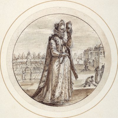 Helena mit Maske, frühes 17. Jahrhundert von Crispin I de Passe