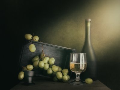 Weißwein und Trauben von Cristiano Giani