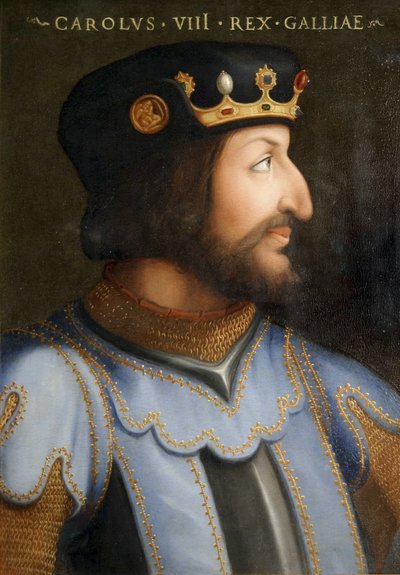 Porträt von König Karl VIII. (1470 - 1498) von Cristofano dell