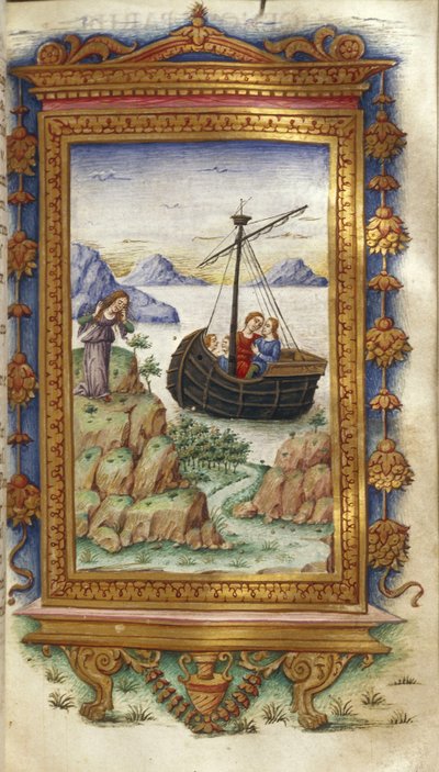 Oenone trauert beim Anblick von Paris mit Helena. Illustration für Die Heroiden von Ovid von Cristoforo Majorana