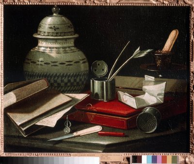 Stillleben mit Schreibutensilien von Cristoforo Munari