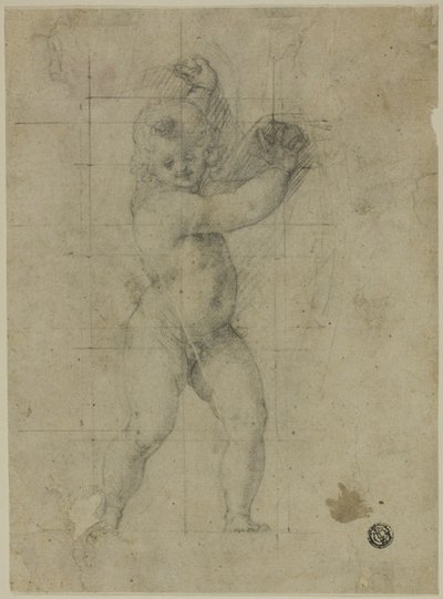 Putto mit erhobenen Armen von Cristoforo Roncalli
