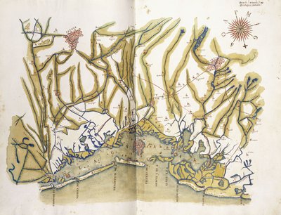 Farbige Karte von Venedig und seiner Region, ca. 1610 von Cristoforo Sabbadino