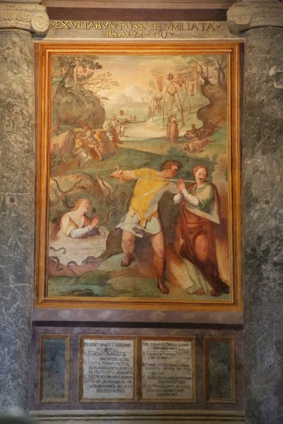 Martyrium der hl. Lucia und der hl. Euphemia und anderer Heiliger von Cristoforo and Tempesta, Antonio Roncalli