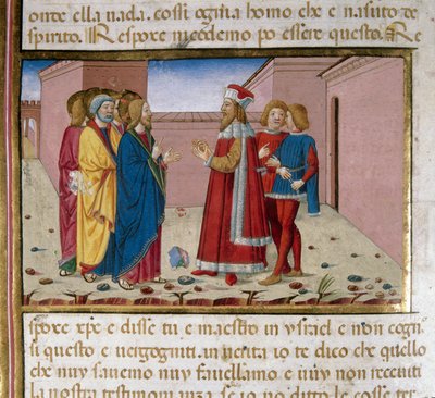 Nikodemus der Pharisäer besucht Jesus von Cristoforo De Predis