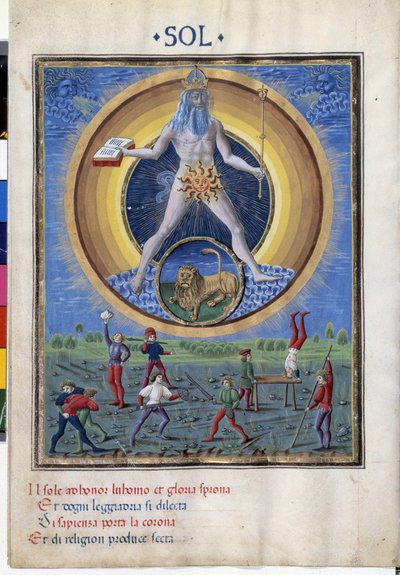 Sonne mit dem Sternzeichen Löwe von Cristoforo De Predis