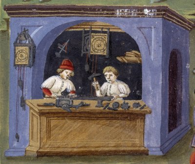 Ein Uhrmacher in "Einfluss des Mondes" von Cristoforo De Predis
