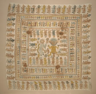 Tafel aus dem "Gefangenen"-Textil, ca. 1300-1470 von Culture Chimu