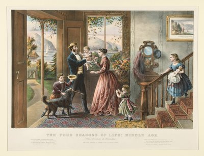 Die vier Jahreszeiten des Lebens: Mittleres Alter (S. 1079) von Currier and Ives