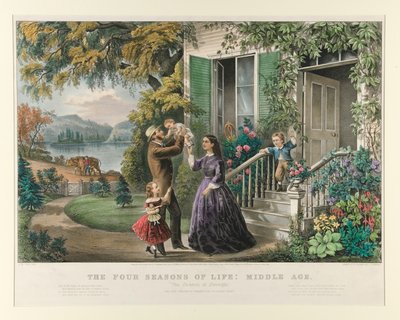 Die vier Jahreszeiten des Lebens: Mittleres Alter von Currier and Ives