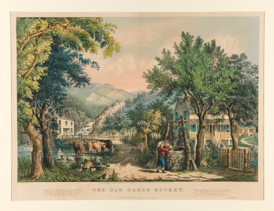 Der alte Eichenkübel von Currier and Ives