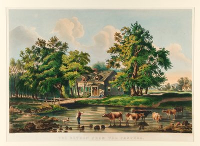 Die Rückkehr von der Weide von Currier and Ives