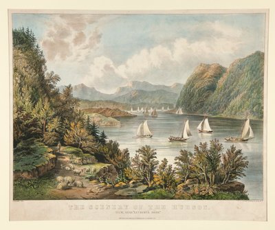 Die Landschaft des Hudson. Ansicht, in der Nähe von von Currier and Ives