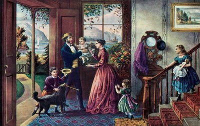 Die Jahreszeit der Stärke, mittleres Alter, 1868 von Currier and Ives