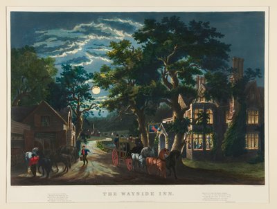 Das Wirtshaus am Wegesrand von Currier and Ives