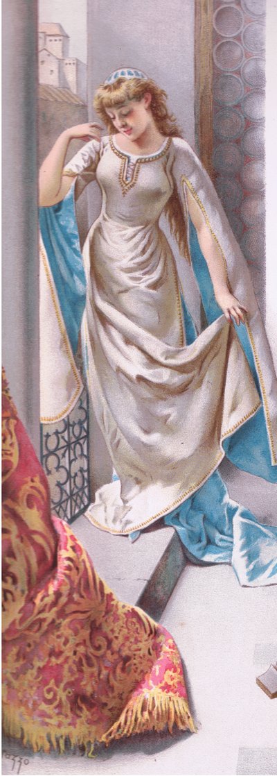 Das Fenster ließ den Tag herein und das Leben hinaus, Illustration aus Romeo und Julia von Curtazzo Curtazzo