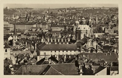 Postkarte mit einer Gesamtansicht von Prag von Czech Photographer