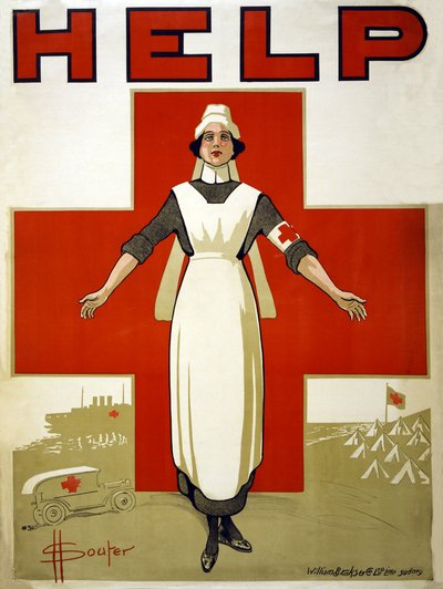 Wahlplakat für das Australische Rote Kreuz, veröffentlicht 1914-18 von D. H. Souter