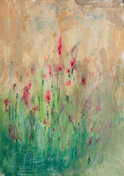 Lebendiges Blumenabstrakt von Dale Hefer
