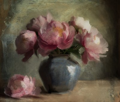 Pfingstrosen in Rosa von Dan Hobday