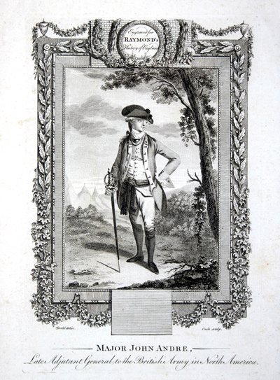 Major John Andre, ehemaliger Adjutant General der britischen Armee in Nordamerika, graviert von Thomas Cook (1744-1818) ca. 1785 von Daniel (after) Dodd