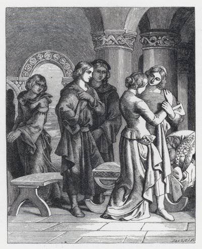 Illustration zu Tennysons Gedicht, Die Prinzessin von Daniel (after) Maclise
