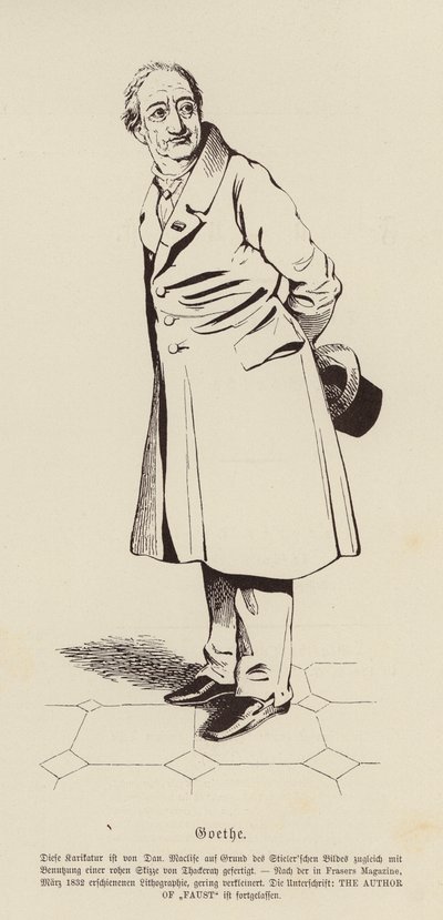 Johann Wolfgang von Goethe, deutscher Dichter und Dramatiker von Daniel (after) Maclise