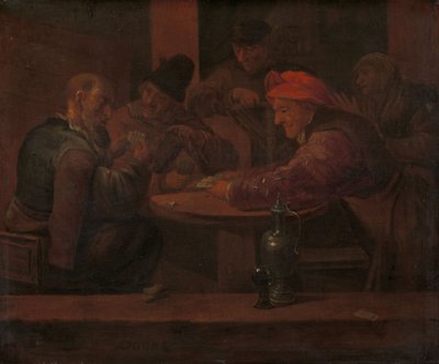 Männer, die in einer Taverne Karten spielen, um 1660-1680 von Daniel Boone