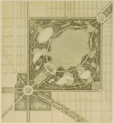 Plan von Chicago, Platte 62, Plan eines vorgeschlagenen Parks von Daniel Burnham