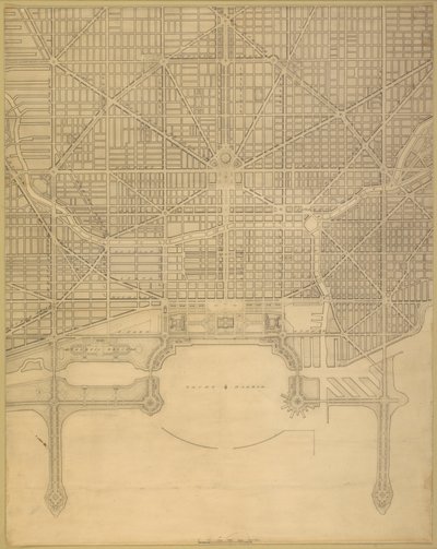 Tafel 110 aus dem Plan von Chicago, 1909: Chicago. Plan des vollständigen Straßensystems von Daniel Burnham