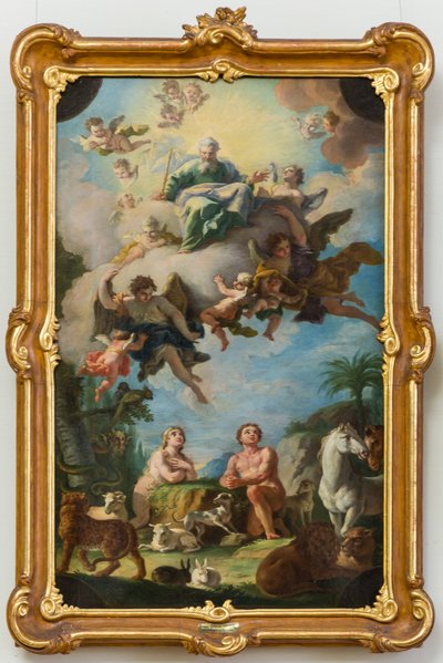 Das Paradies (Skizze für ein Deckenfresko in der Basilika Sonntagberg, Niederösterreich) von Daniel Gran