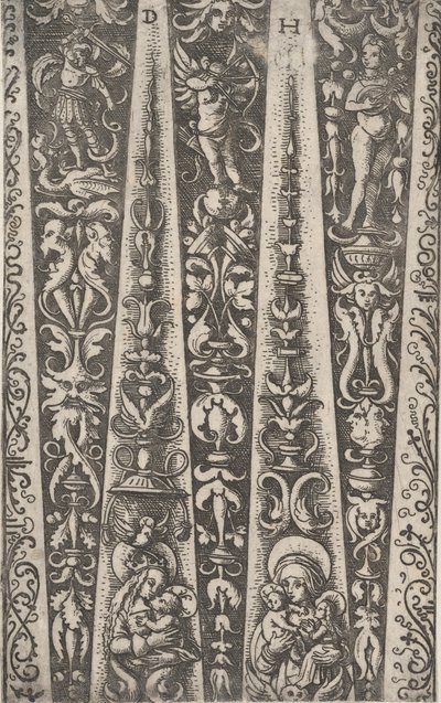 Entwurf für die Kanäle der gerillten Rüstung, ca. 1515 von Daniel Hopfer