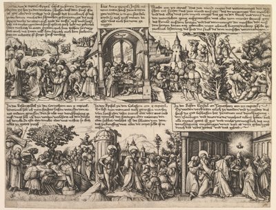 Verschiedene Szenen, aus den Evangelien und aus Acta Apostolorum, ca. 1530 von Daniel Hopfer